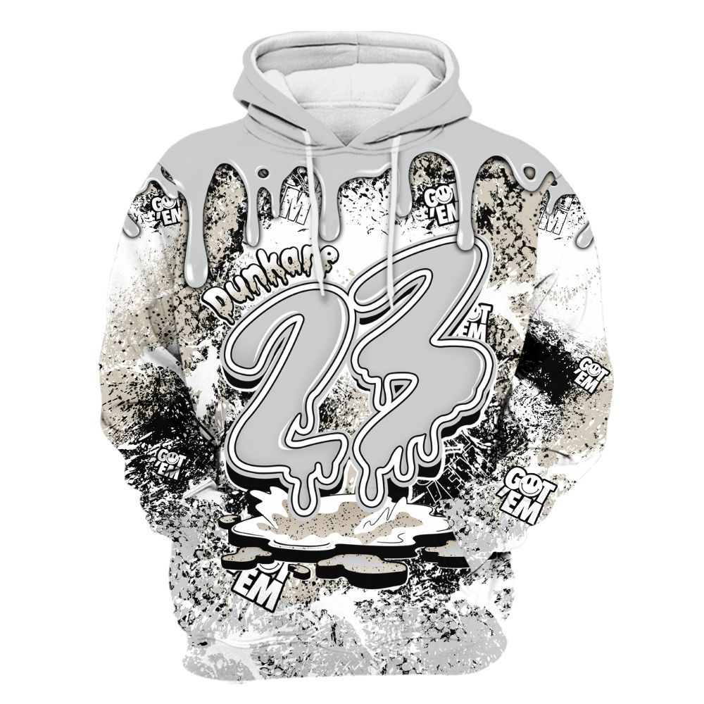 Hoodie To Match Metallic Silver 2024 5s - Dripping 23 Drip All Over Print