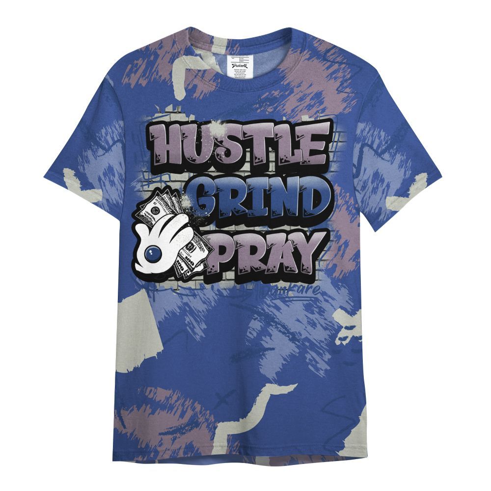 Shirt To Match Low OG Voodoo Alternate 1s - Hustle Grind Pray Graphic Street Style All Over Print