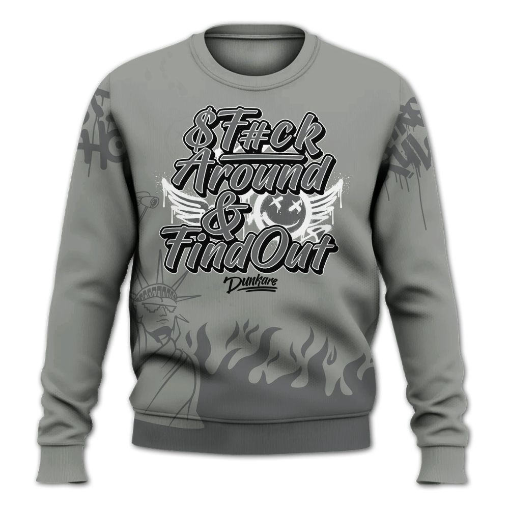 Sweatshirt To Match Paris Olympics 4s - Graphic Fck Around Find Out All Over Print