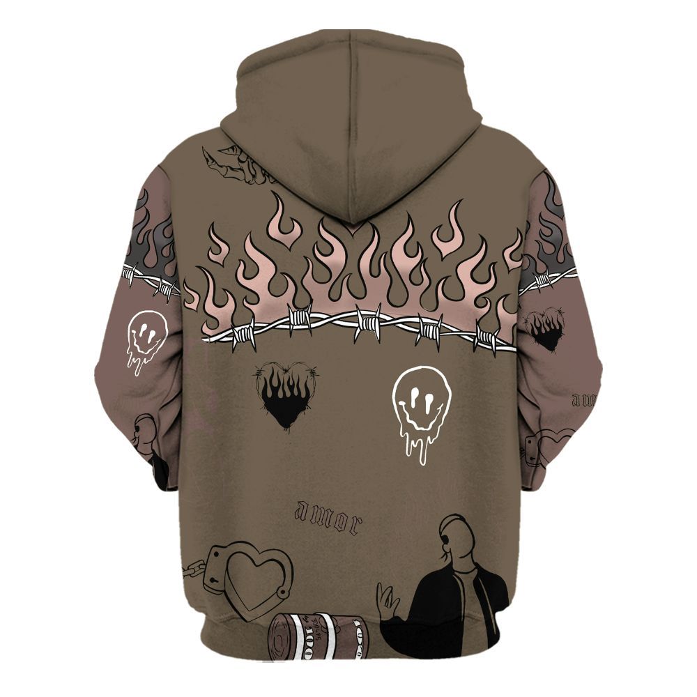 Hoodie To Match AMM Dark Mocha 4s - Snake Trust No One All Over Print