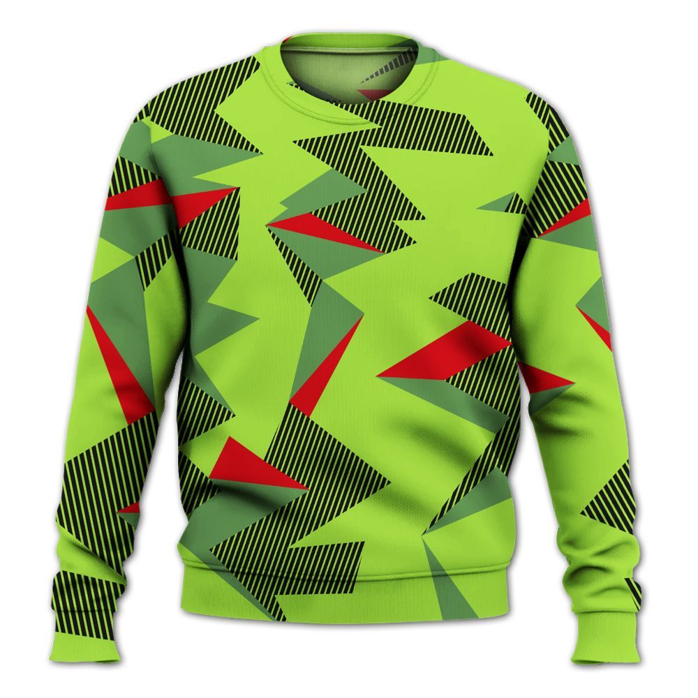 Sweatshirt To Match Kobe 6 SE Grinch - Geometric Camouflage Pattern All Over Print