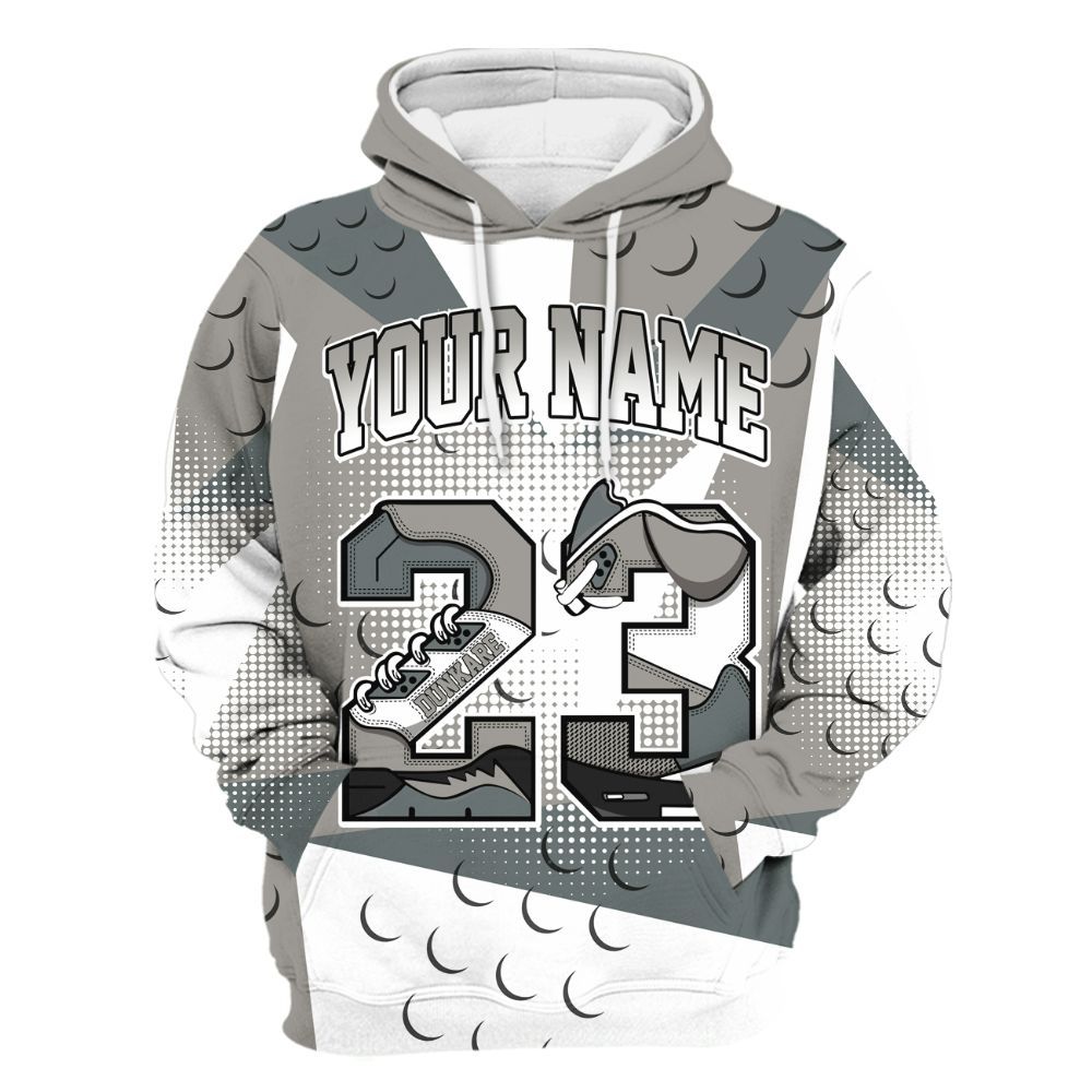 Hoodie To Match Cool Grey 9s - Poly Custom Name Number 23 5s All Over Print