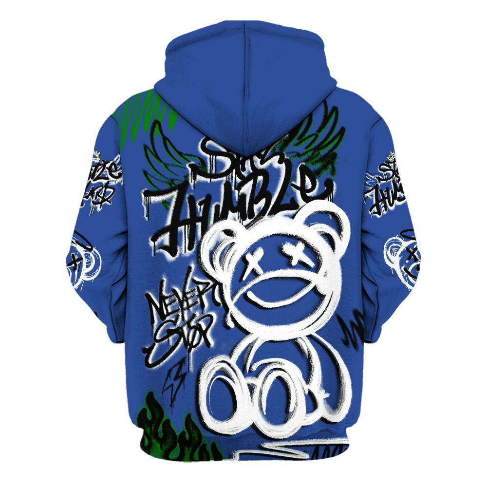 Hoodie To Match Retro Hyper Royal 13s - Humble Drip Streetwear Graffity All Over Print
