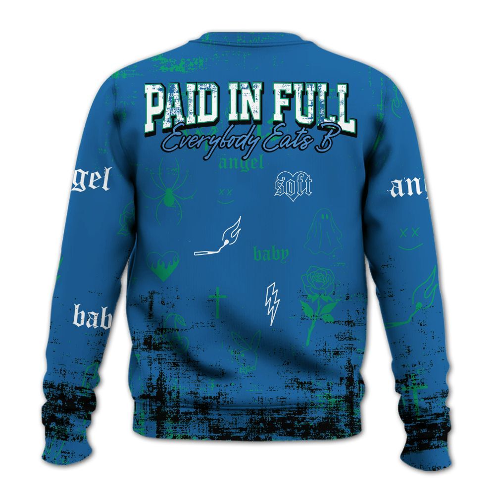 Sweatshirt To Match 95 Big Bubble Slate - Paid In Full Money All Over Print
