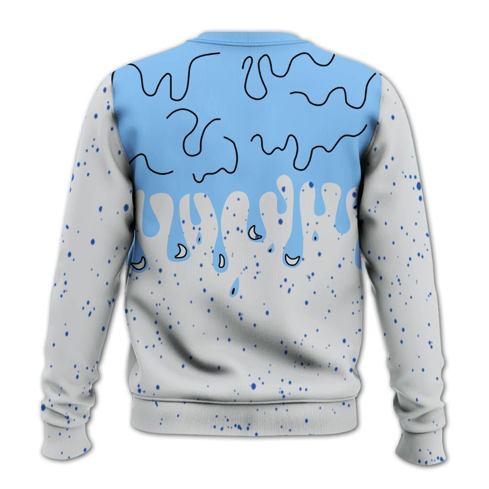 Sweatshirt To Match University Blue 5s - Snake Trust No One Drip All Over Print