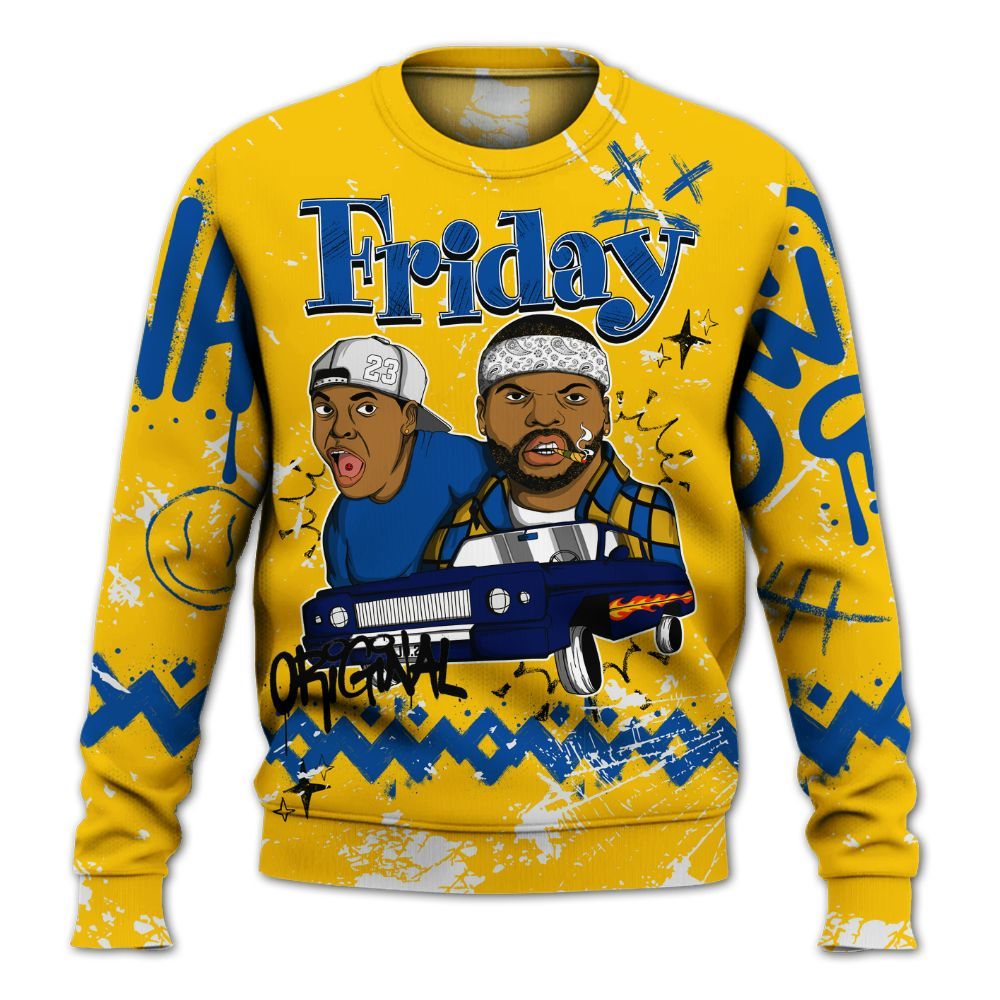 Sweatshirt To Match High Laney 1s - Friday Sneaker Crayon All Over Print