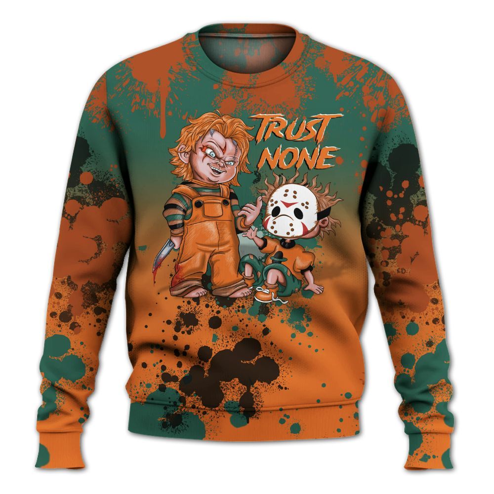 Sweatshirt To Match Dunk Low Ceramic - Trust No One Scary All Over Print