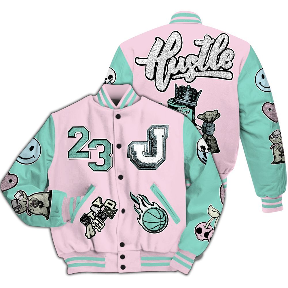 Varsity Jacket To Match Retro Easter 5s - Hustles Money Number 23 All Over Print