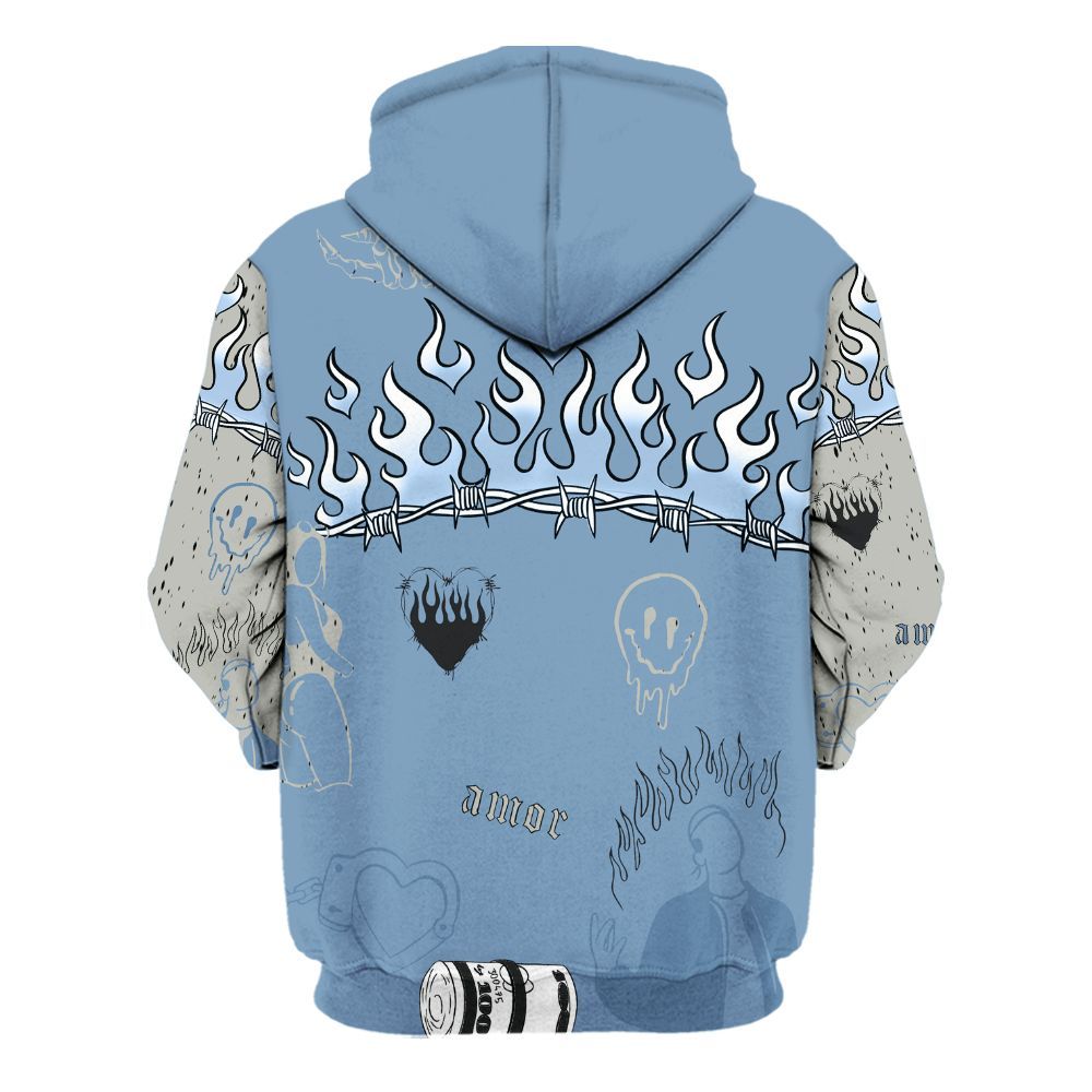 Hoodie To Match University Blue 4s - Snake Trust No One All Over Print