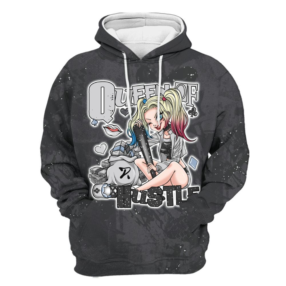 Hoodie To Match Reverse Oreo 6s - Hustles Quiinn Heart Grunge All Over Print