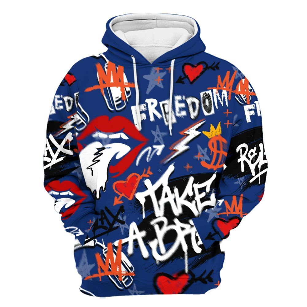 Hoodie To Match Suede GS League - Take Break Freedom Graffiti Streetwear All Over Print
