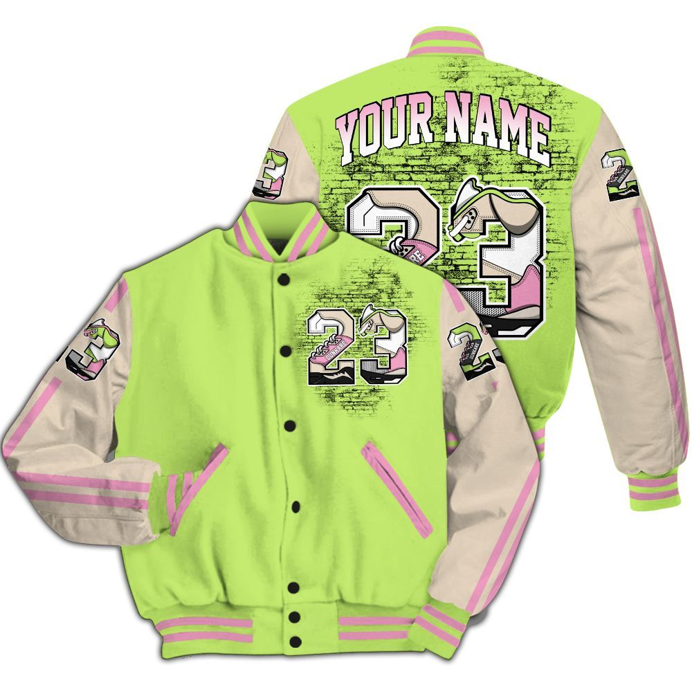Varsity Jacket To Match Jack Black Night Silver - Custom Name Number 23 5s All Over Print