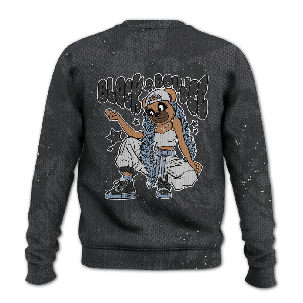 Knitted Sweater To Match Reverse Oreo 6s - Boujee Girls Bear Heart Grunge