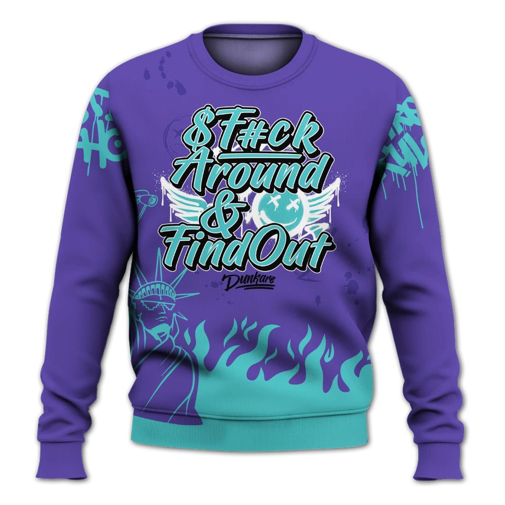 Sweatshirt To Match Low Hornets 1s - Graphic Fck Around Find Out All Over Print