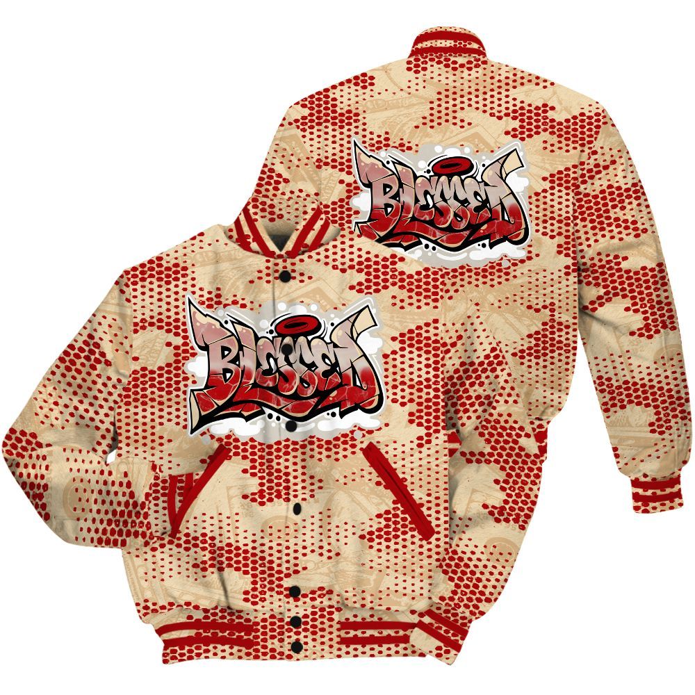 Varsity Jacket To Match Dunk Low Strawberry Waffle Shirt - Blessing Graphic Banknotes All Over Print