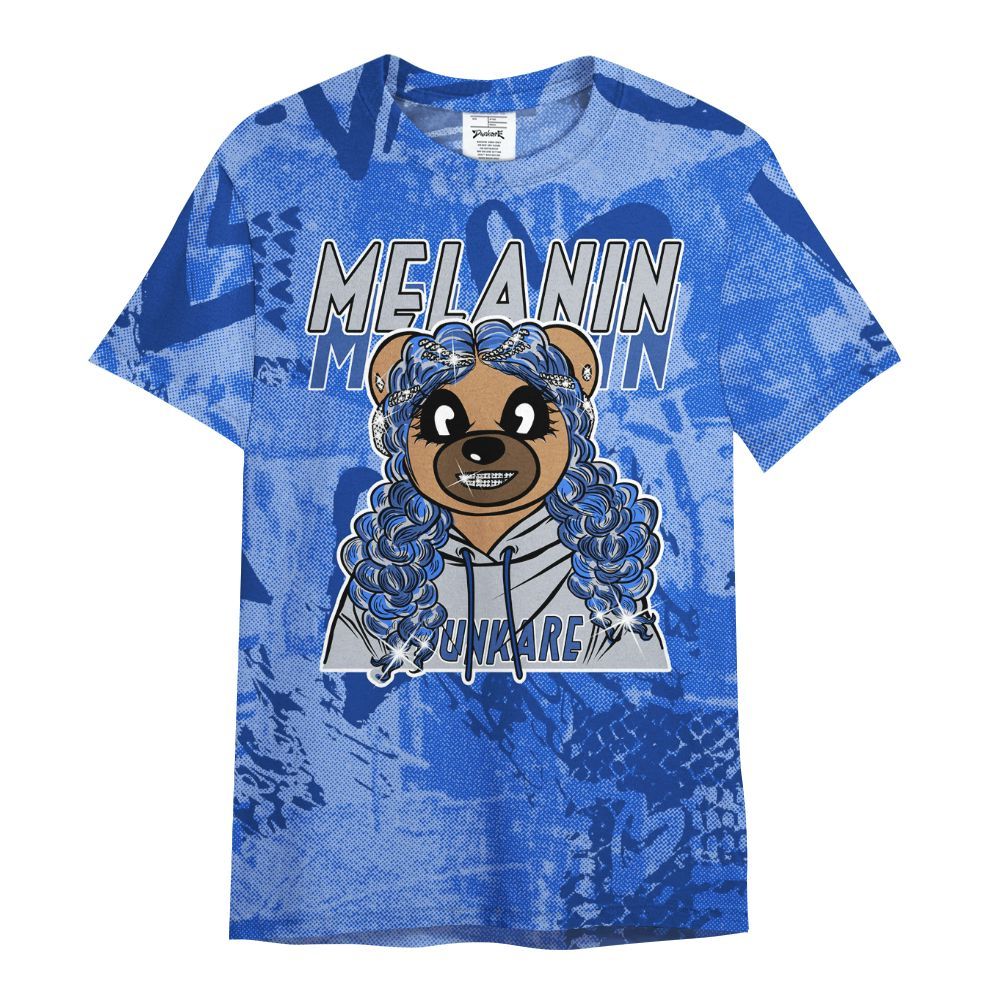 Shirt To Match Air Foamposite One Royal - Pigments Bear Heart Grunge All Over Print
