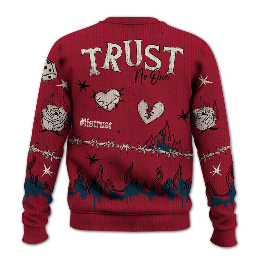 Knitted Sweater To Match Mid Multi Color 2022 1s - Trust No One Snake-Bite Doodle Crayon