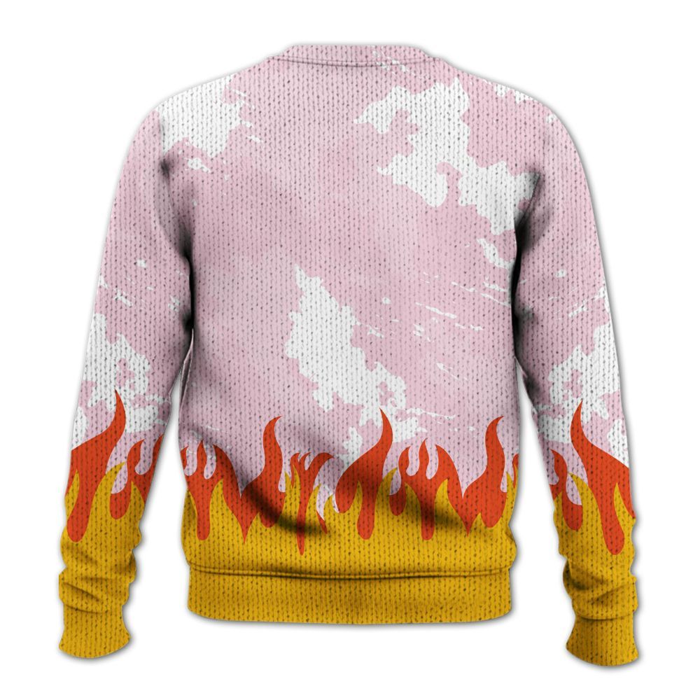 Knitted Sweater To Match Orchid 4s - Blooms Whisper Retro