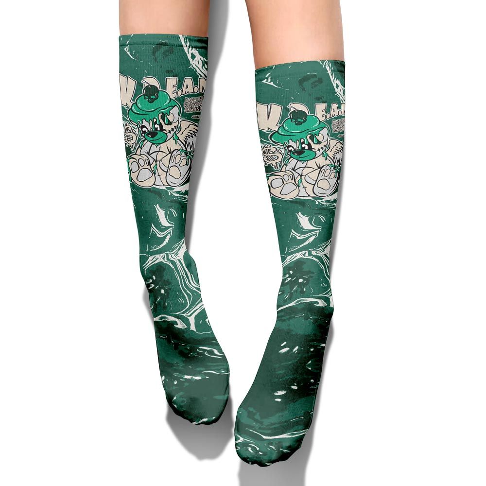 Sock To Match Oxidized Green 4s - Loot Bear Liquid