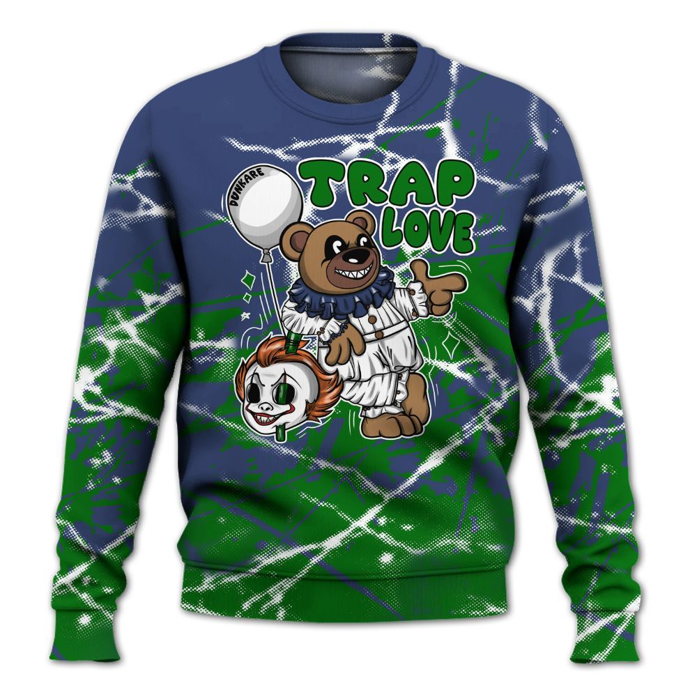 Sweatshirt To Match Midnight Navy 13s - Trap Loves Bear Profound All Over Print