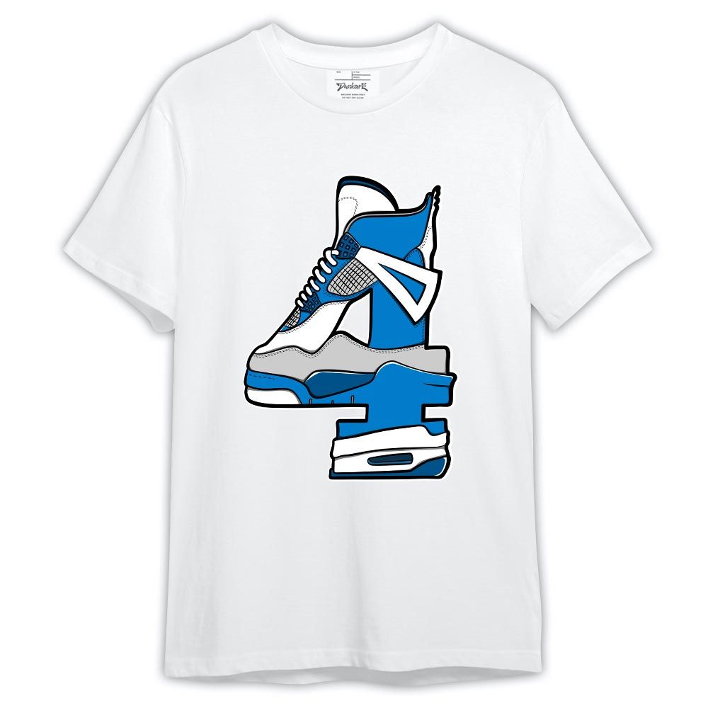 Shirt To Match Industrial Blue 4s - Number 4s Shirt Military Blue 4s Outfit