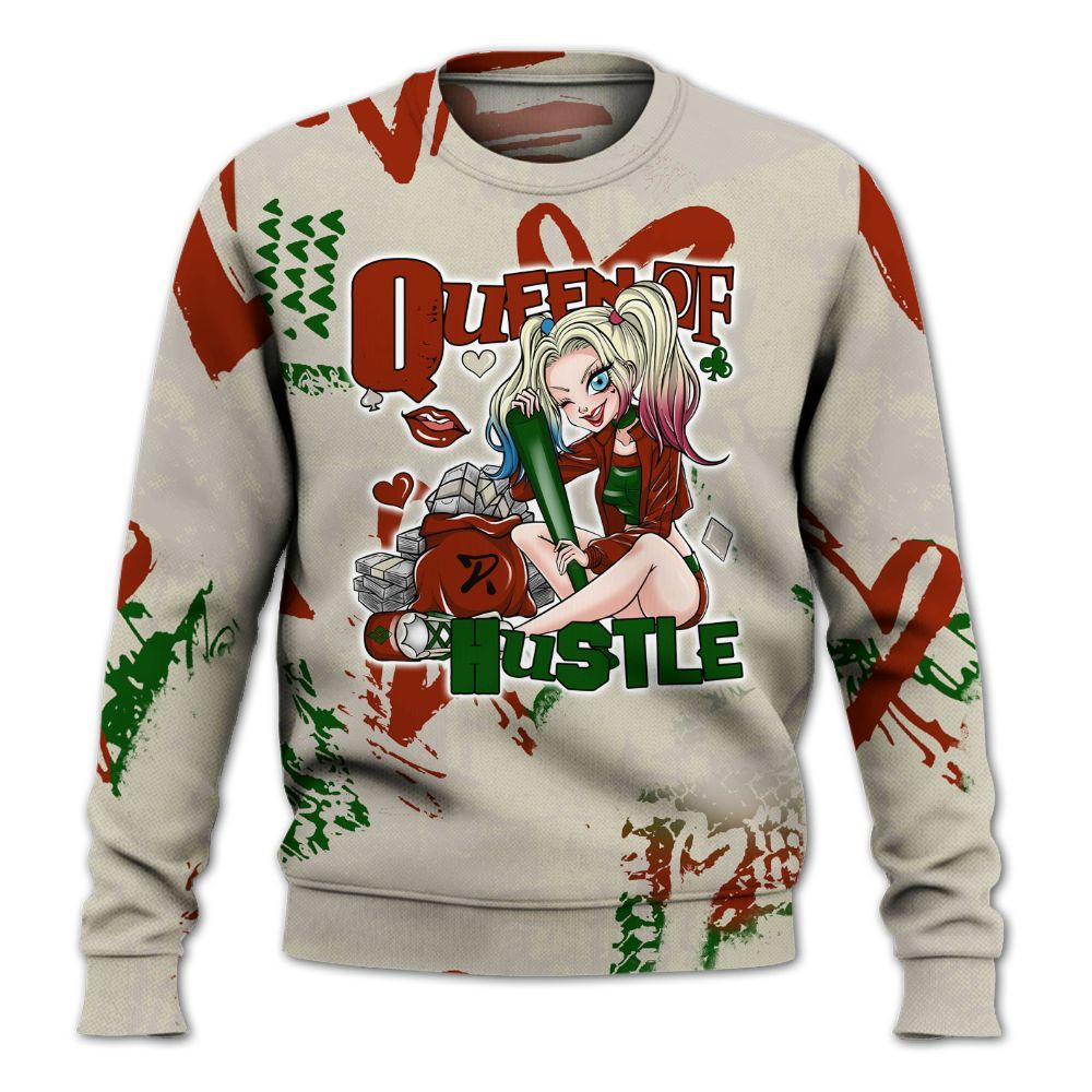Sweatshirt To Match El Grito 5s - Hustles Quiinn Heart Grunge All Over Print