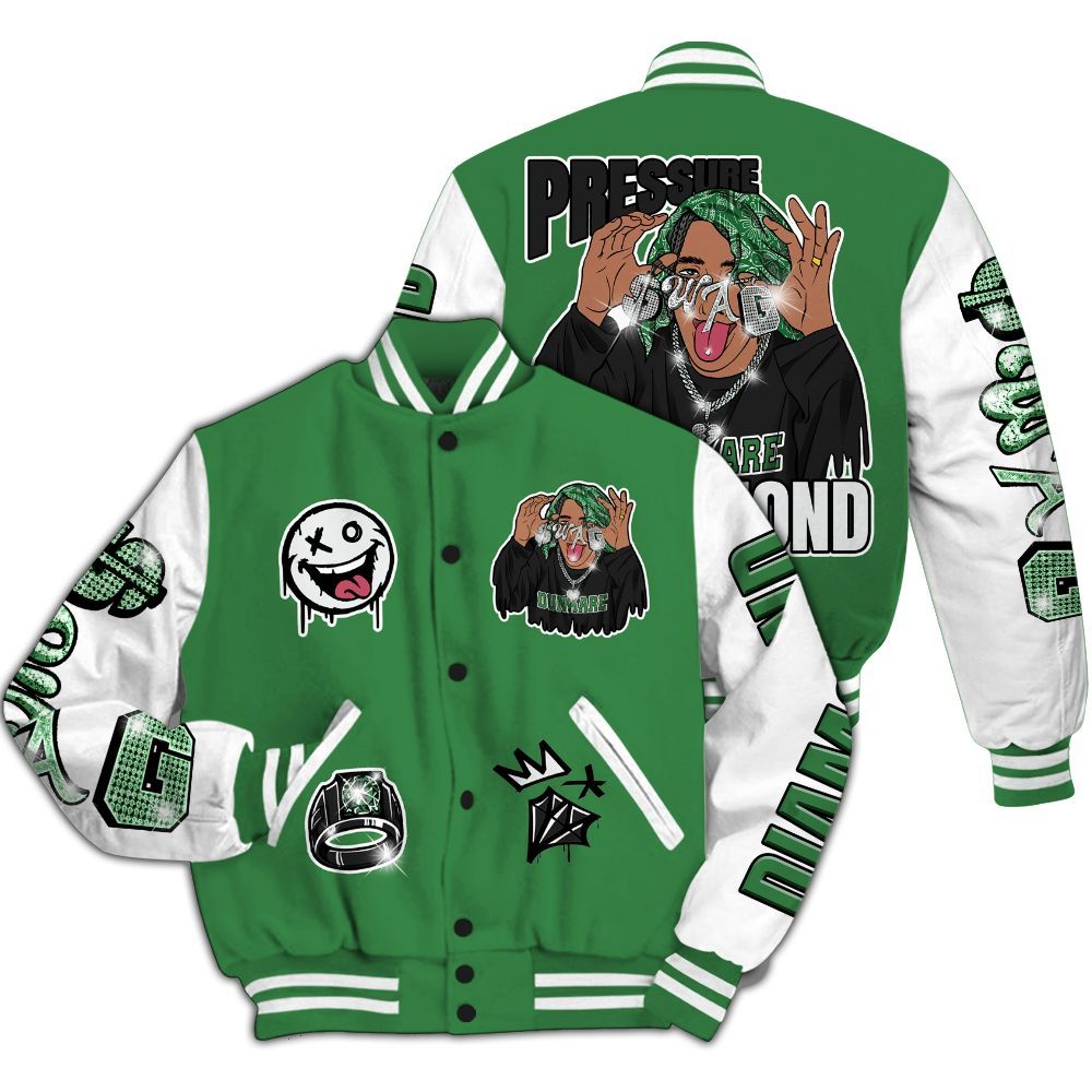 Varsity Jacket To Match Lucky Green 1s - Pressures Makes Varsity Jacket To Match All Over Print
