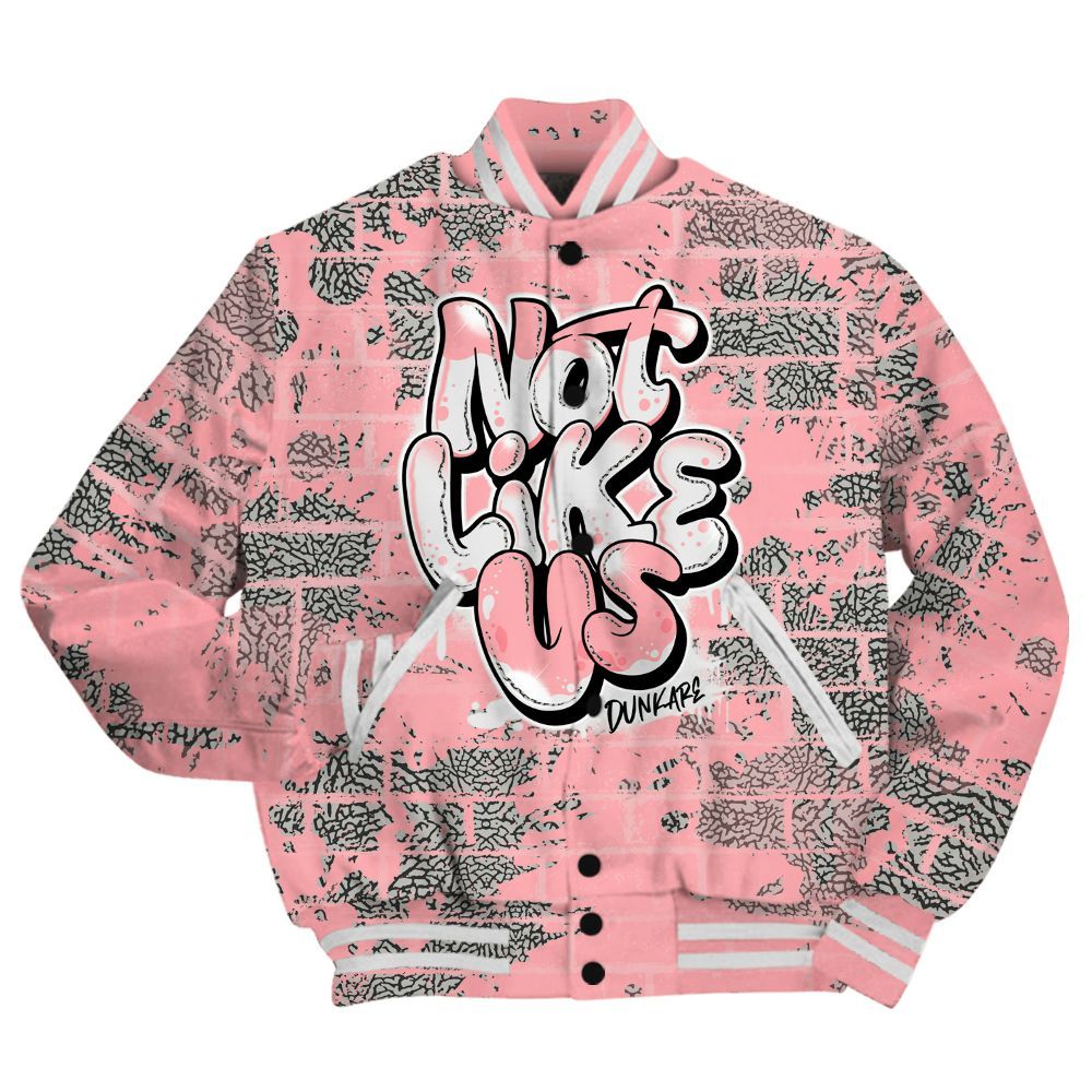 Varsity Jacket To Match Retro Wings 3s Shirt - None Like Us Graphic Brick Art All Over Print