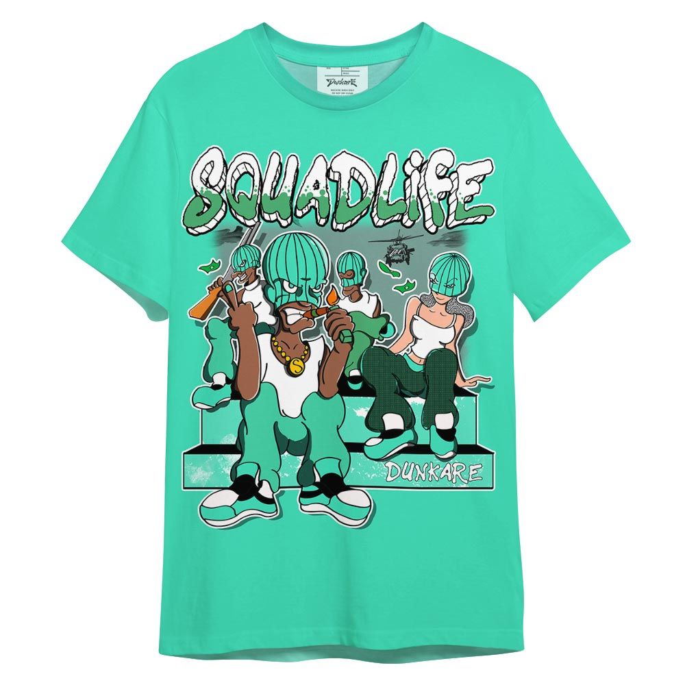 Shirt To Match Black Green Glow 3s - Squad Life Shirt 3D Graphic Outfit 0705 LGH
