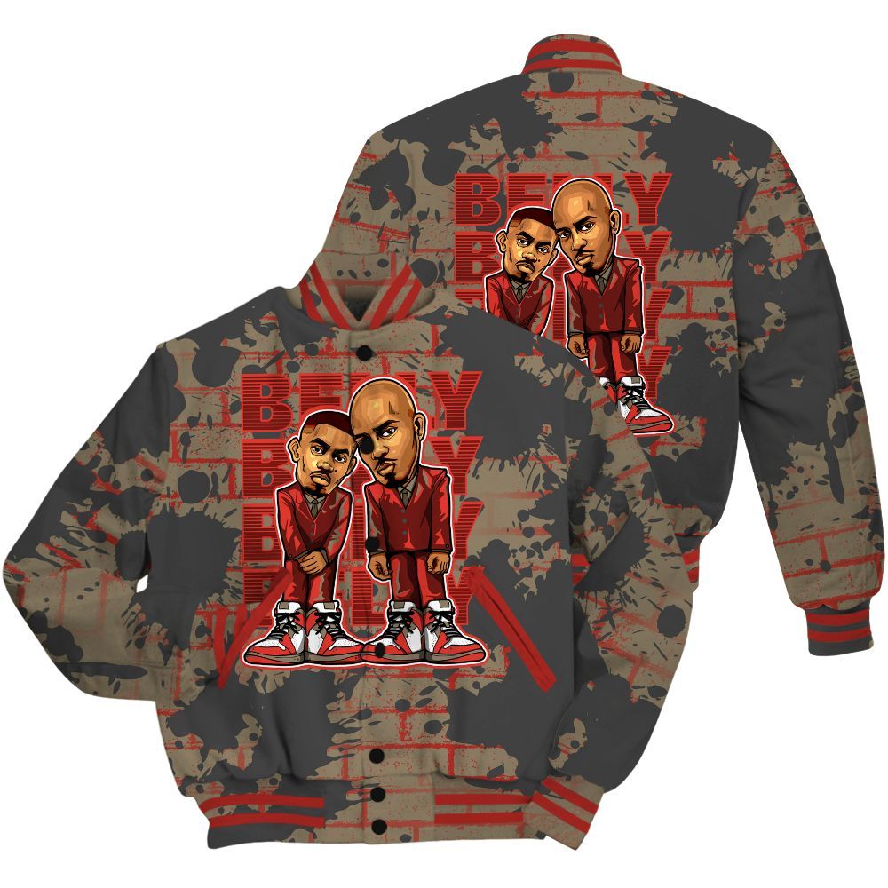 Varsity Jacket To Match Olive 9s Shirt - Belly Sneakers Graphic Halloween All Over Print