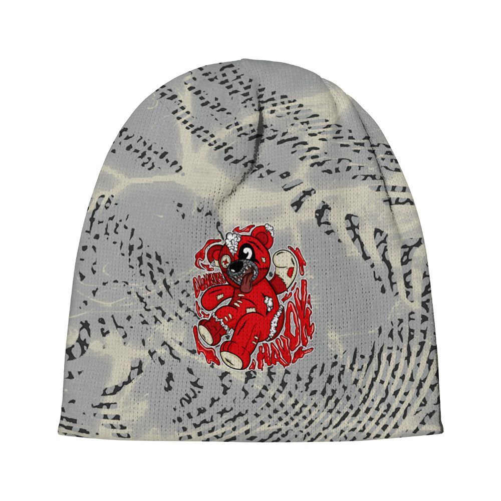 Beanie Hat To Match Cement Grey 3s - Havok Bear Graphic