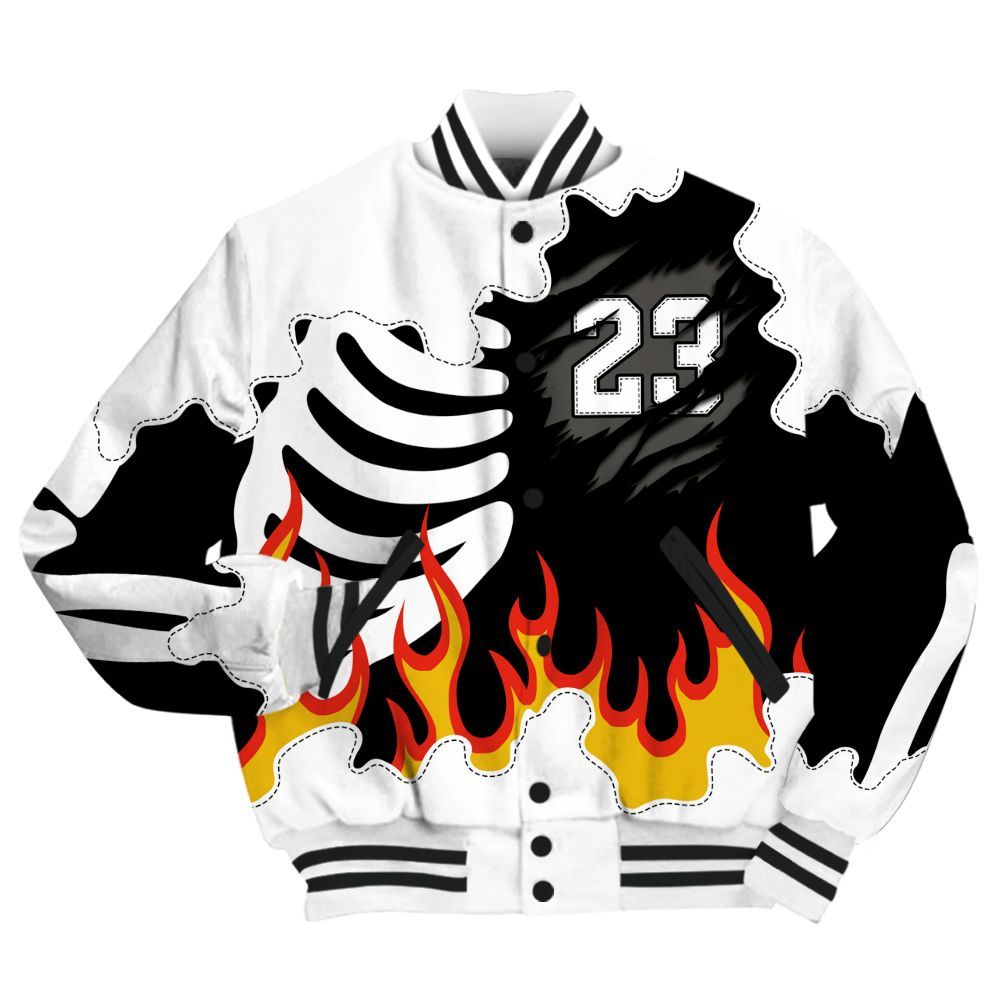 Varsity Jacket To Match Kobe 9 Elite Protro Halo - Burning Skeleton 23 G.O.A.T All Over Print