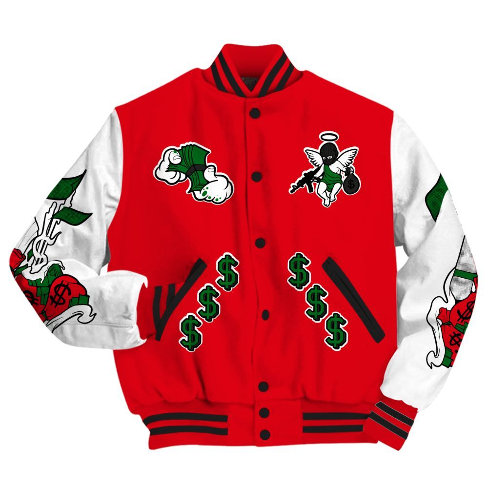 Varsity Jacket To Match Chicago 13s - Ones Move In Silence Graphic All Over Print