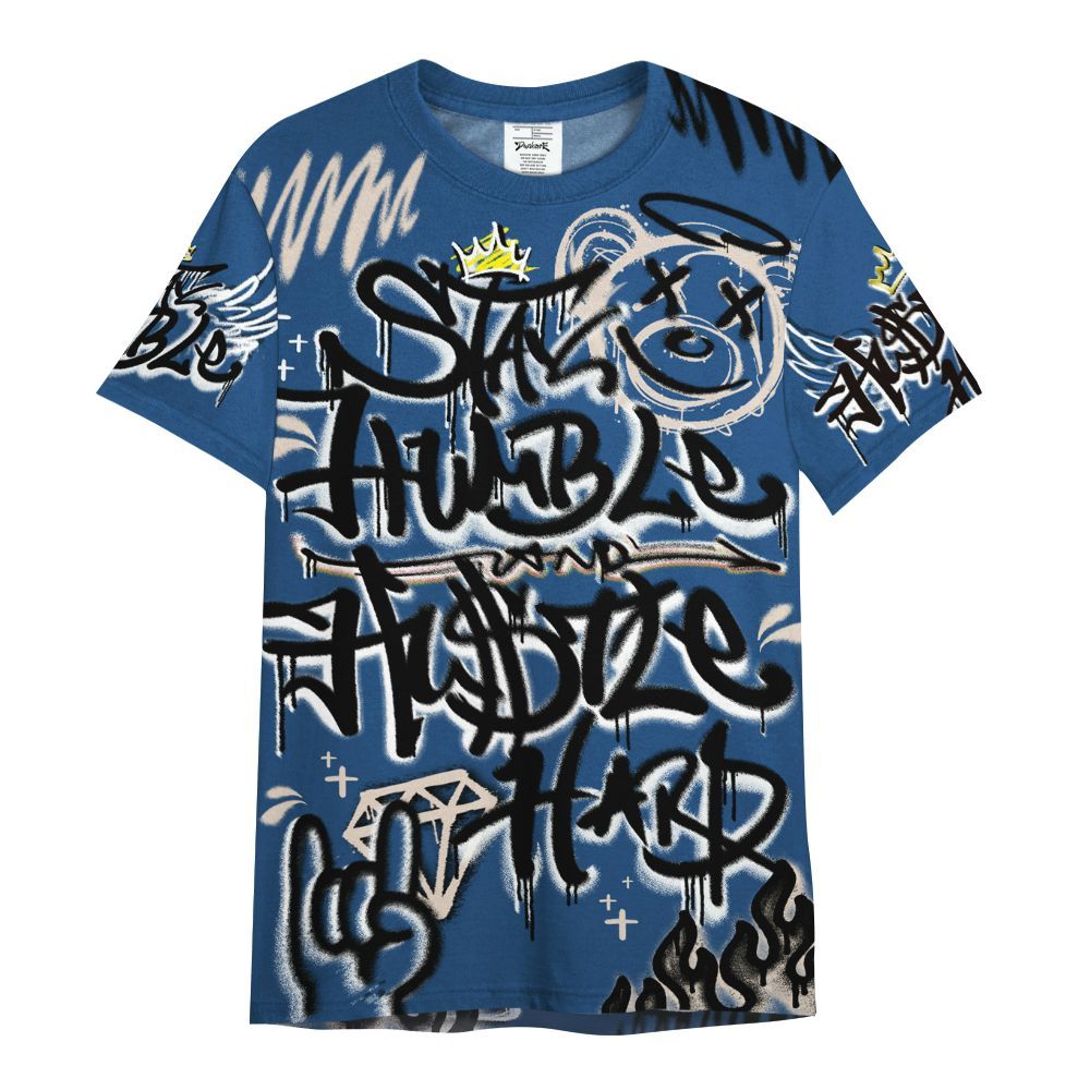 Shirt To Match High OG Midnight Navy 1s - Humble Drip Streetwear Graffity All Over Print