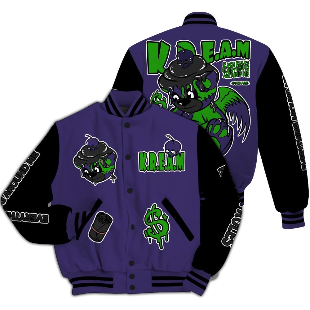 Varsity Jacket To Match Retro Court Purple 13s - Loot Bear All Over Print