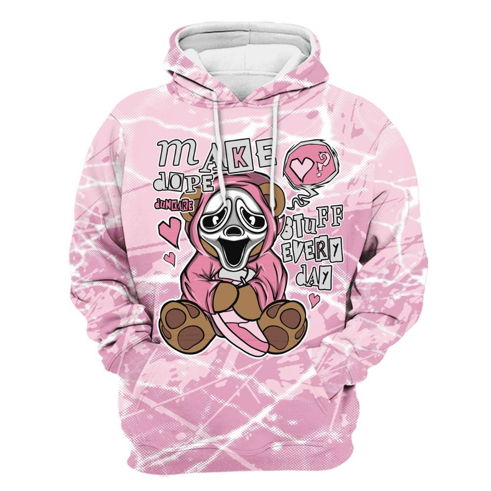 Hoodie To Match Orchid 4s - Make Dopes Bear Profound All Over Print