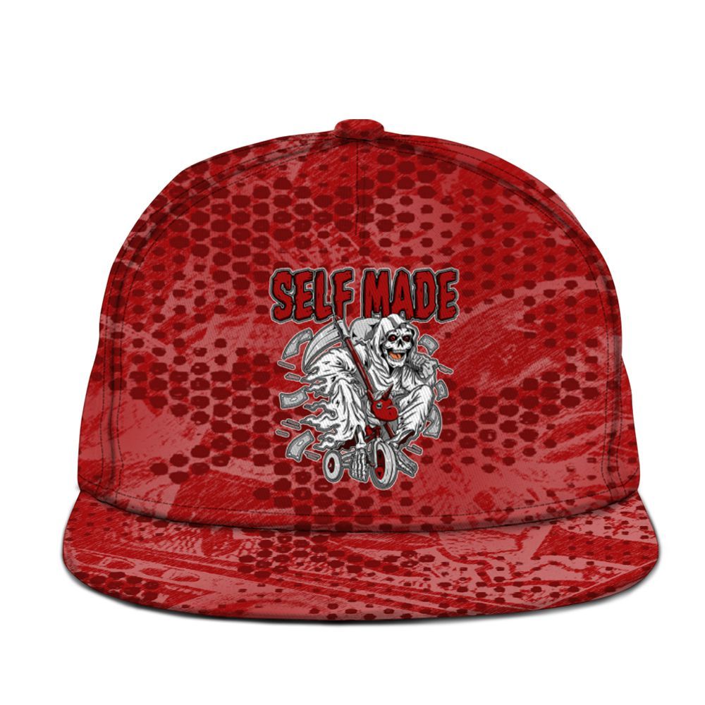 Snapback To Match Red Taxi 12s - Self Make Skeleton Banknotes Art Graphic