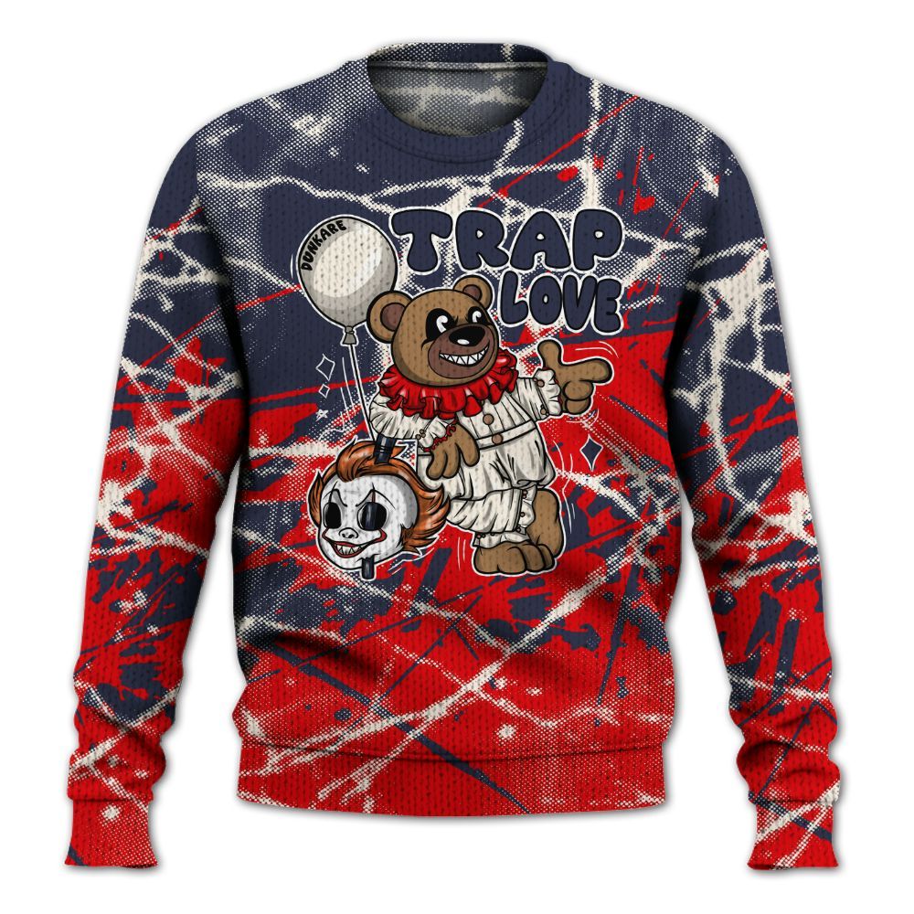 Knitted Sweater To Match Low OG Howard University 1s - Trap Loves Bear Profound