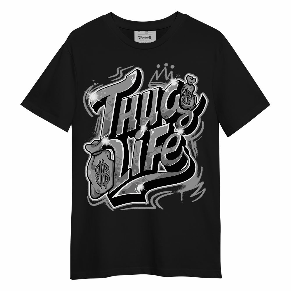 Shirt To Match Black Wolf Grey 12s - Free Thug Living Graphic Unisex Shirt