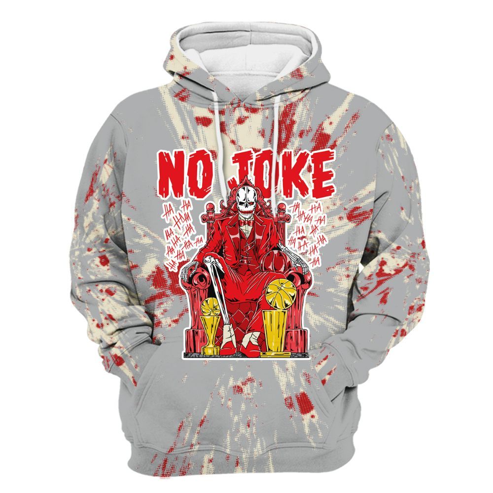 Hoodie To Match Cement Grey 3s - Ain't Joke Skeleton Luxury All Over Print