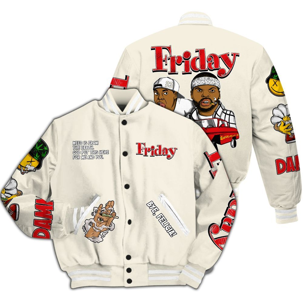 Varsity Jacket To Match Low OG Sail 1s - Friday Sneaker Stress Style All Over Print