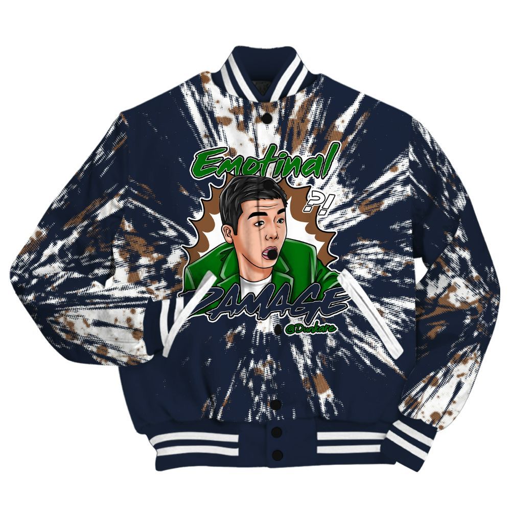 Varsity Jacket To Match Midnight Navy 13s Shirt - Damaged Meme Shirt Unisex Outfit All Over Print
