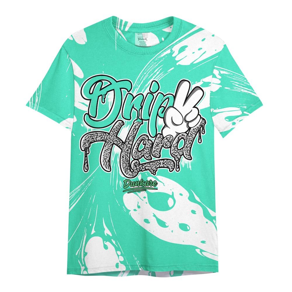 Shirt To Match Black Green Glow 3s - Drip 2 Hard Retro Shirt Green Glow 3s Outfit
