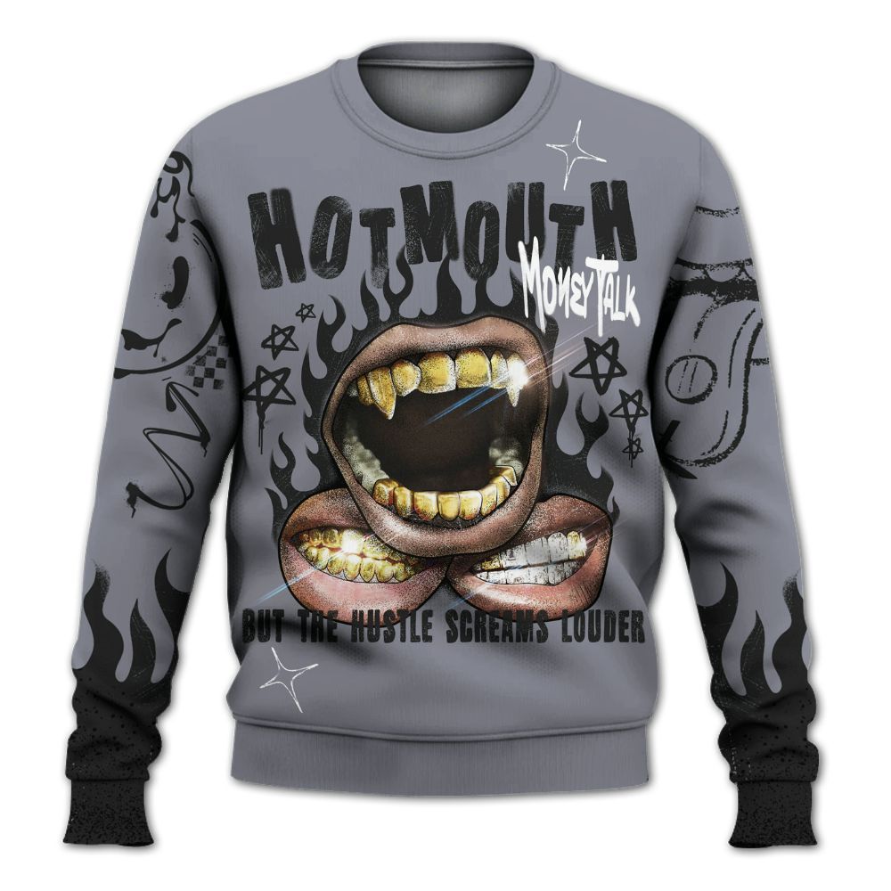Sweatshirt To Match Retro Black Flint 13s - Mouth Burning Street Style All Over Print