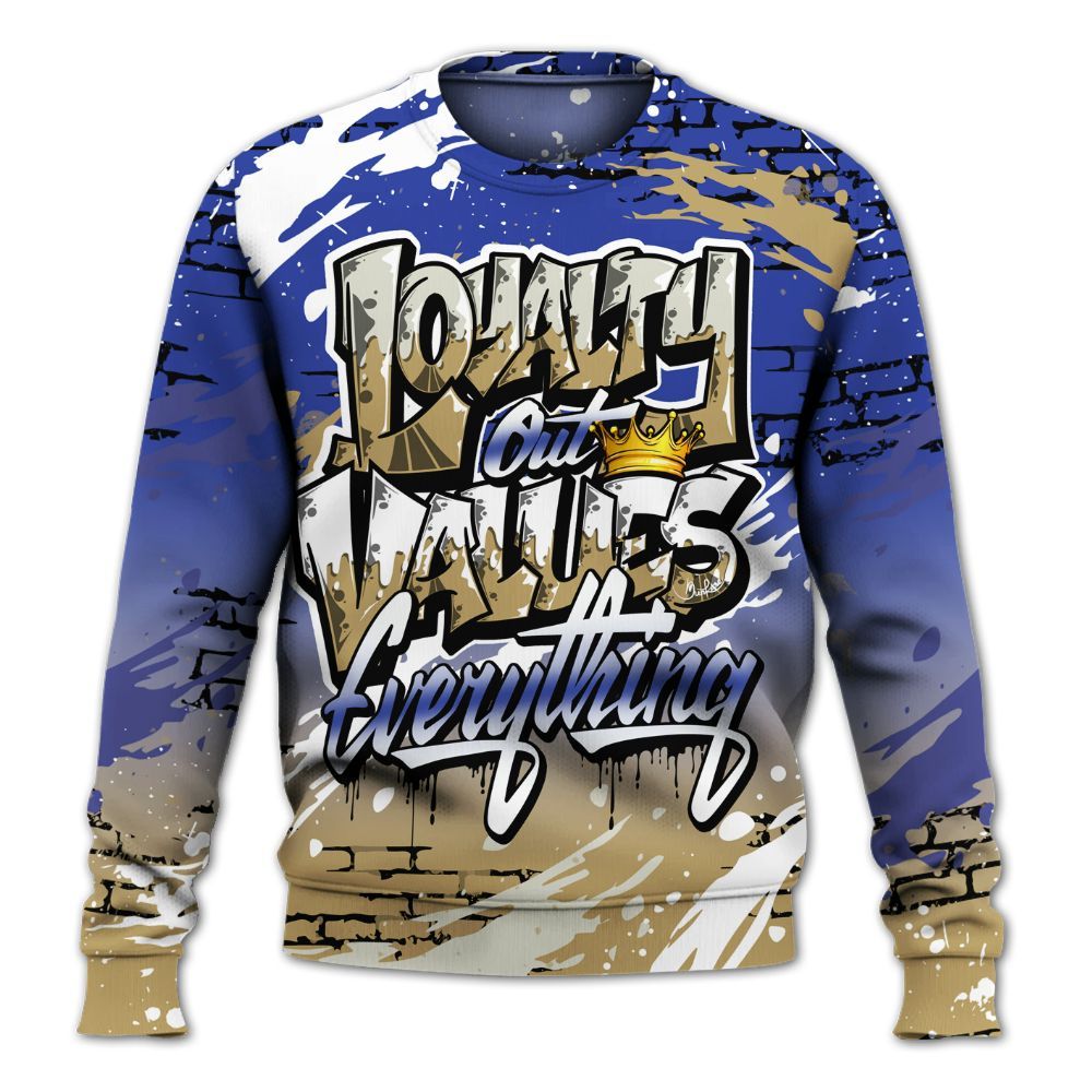 Sweatshirt To Match Air 180 Concord - Values Of Loyalty Drip All Over Print