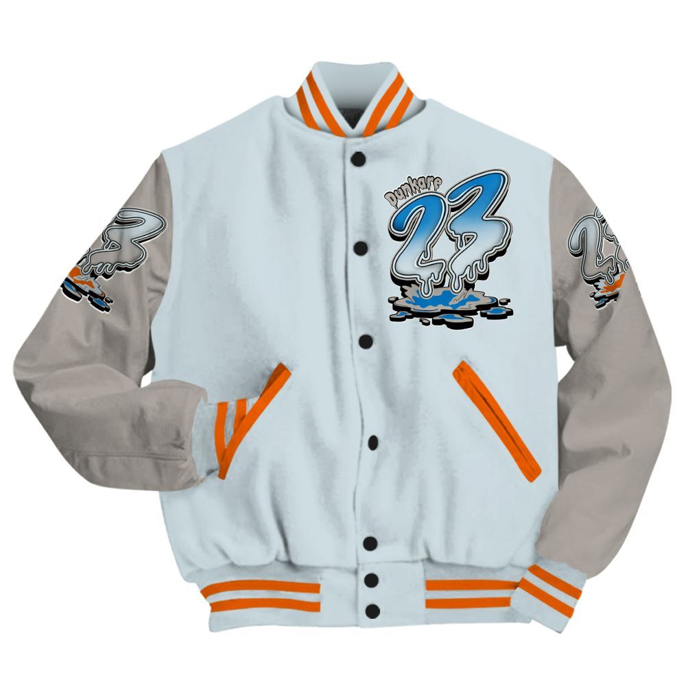 Varsity Jacket To Match Retro High OG Alaska 1s - Custom Name 23 Drip All Over Print