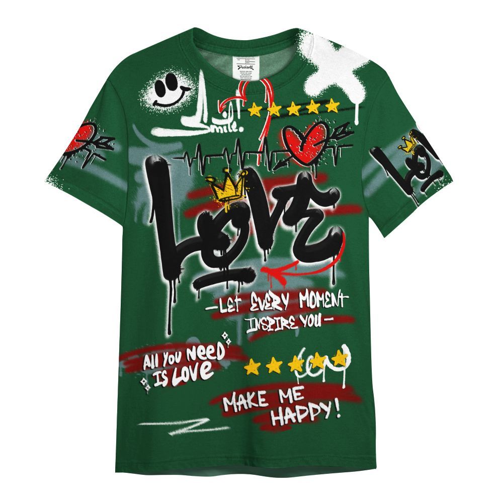Shirt To Match Concrete Rose 3s - Happy Love Beats Graffiti Streetwear All Over Print