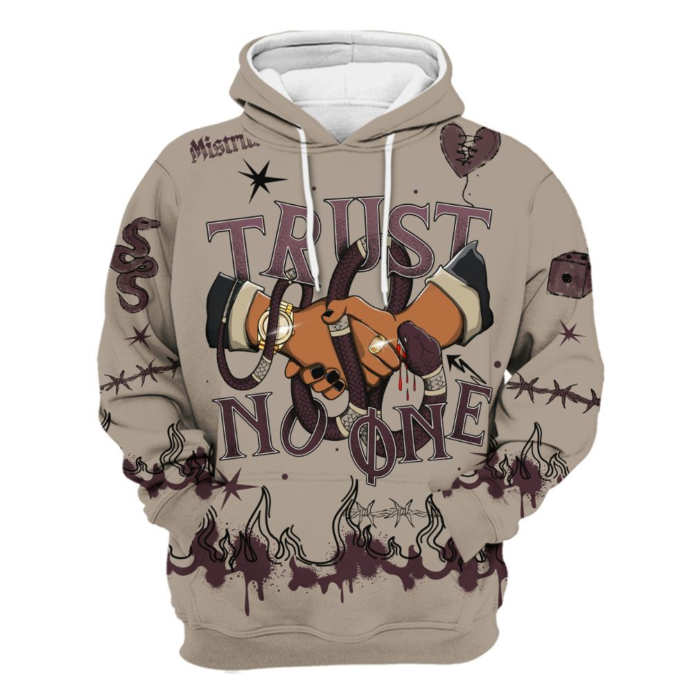 Hoodie To Match AMM Retro Phantom 4s - Trust No One Snake-Bite Doodle Crayon All Over Print