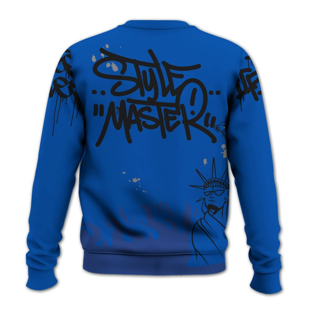 Sweatshirt To Match Racer Blue 5s - Graphic Fck Around Find Out All Over Print