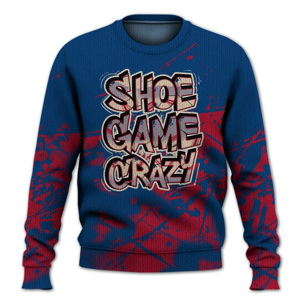 Knitted Sweater To Match Rare Air 4s - Shoe Game Crazy Graphic